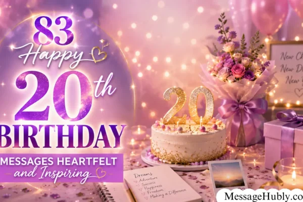 Happy 20th Birthday Messages