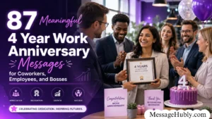 4 Year Work Anniversary Messages