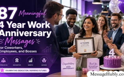 4 Year Work Anniversary Messages