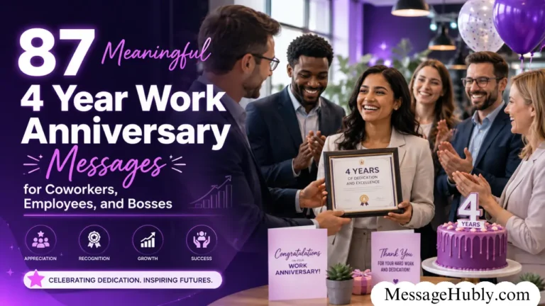 4 Year Work Anniversary Messages