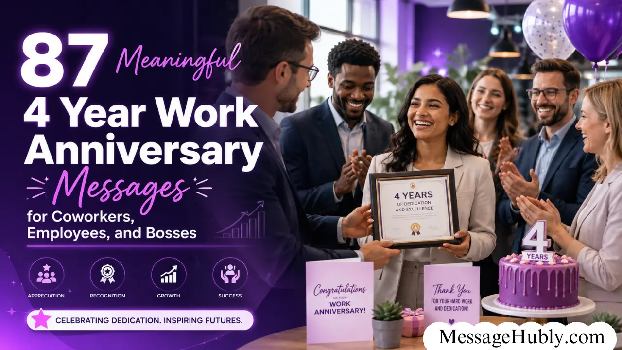 4 Year Work Anniversary Messages