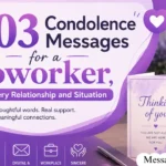 Condolence Messages for a Coworker