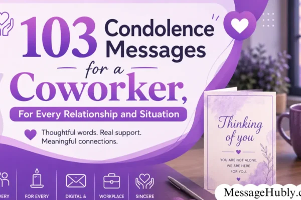 Condolence Messages for a Coworker