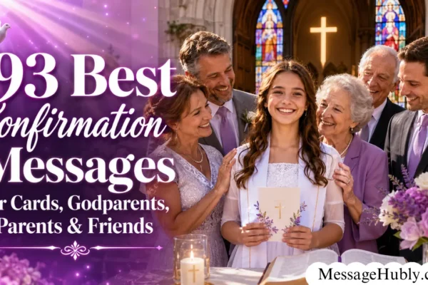 Confirmation Messages for Cards, Godparents, Parents & Friends