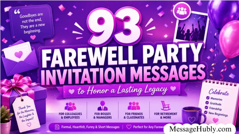 Farewell Party Invitation Messages
