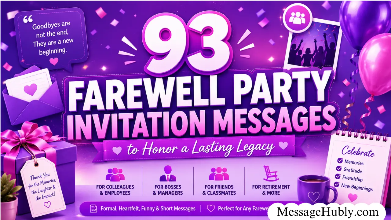 Farewell Party Invitation Messages