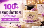 Graduation Message on Cake