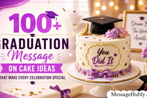 Graduation Message on Cake