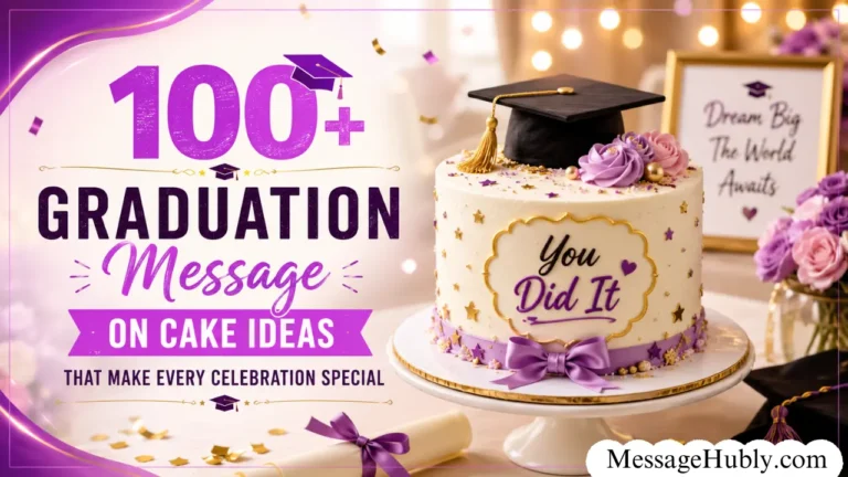 Graduation Message on Cake