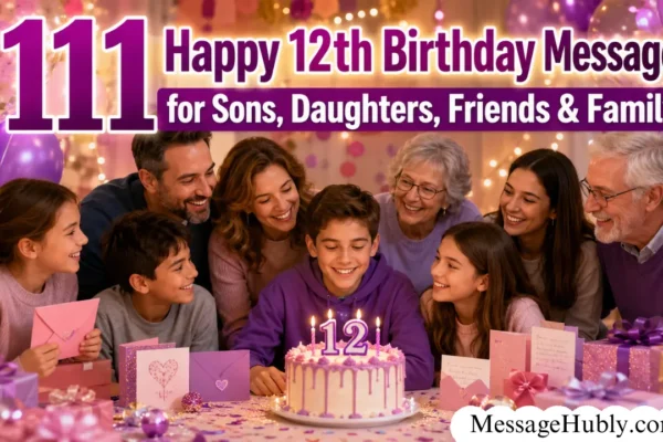 Happy 12th Birthday Messages for Sons, Daughters, Friends & Family