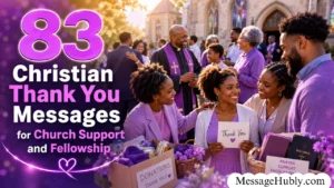 Thank You Messages for Church Support