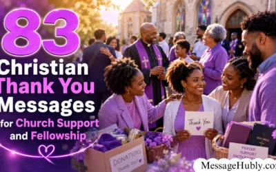 Thank You Messages for Church Support