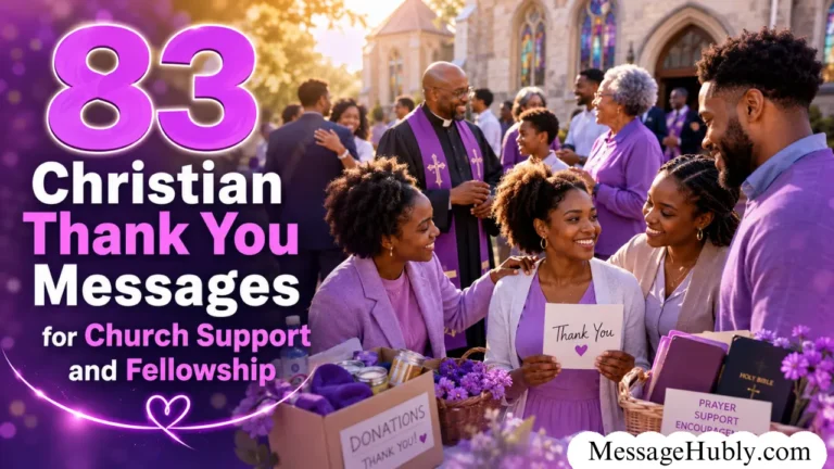 Thank You Messages for Church Support