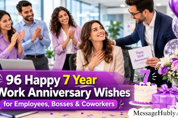 7 Year Work Anniversary Messages for Employees, Bosses & Coworkers