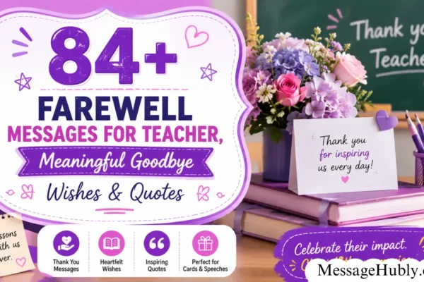 Farewell Messages for Teacher