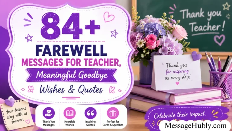 Farewell Messages for Teacher