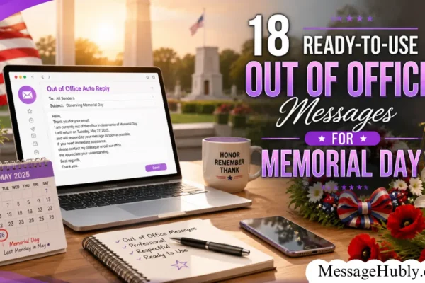 Out of Office Messages for Memorial Day