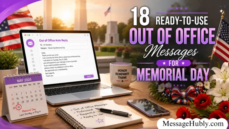 Out of Office Messages for Memorial Day