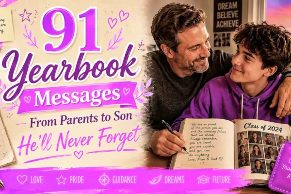 Yearbook Messages From Parents to Son