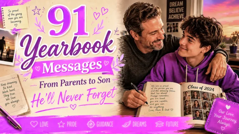 Yearbook Messages From Parents to Son