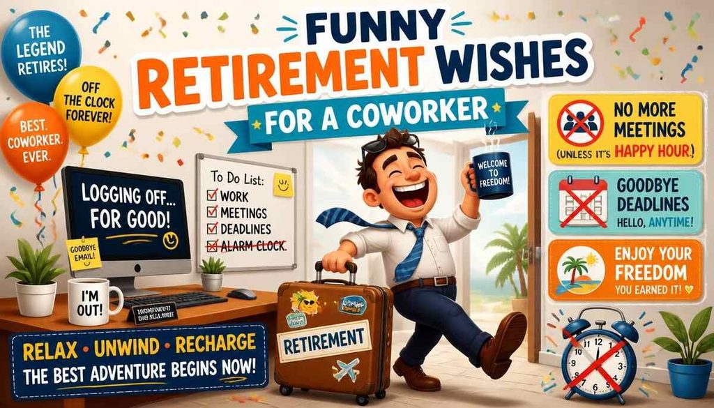 Funny Retirement Wishes for a Coworker