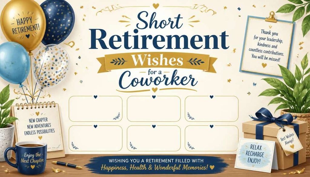 Short Retirement Wishes for a Coworker